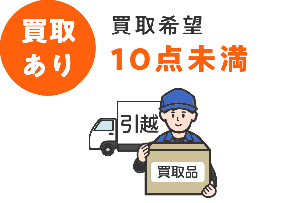 引越 & 買取希望10点未満