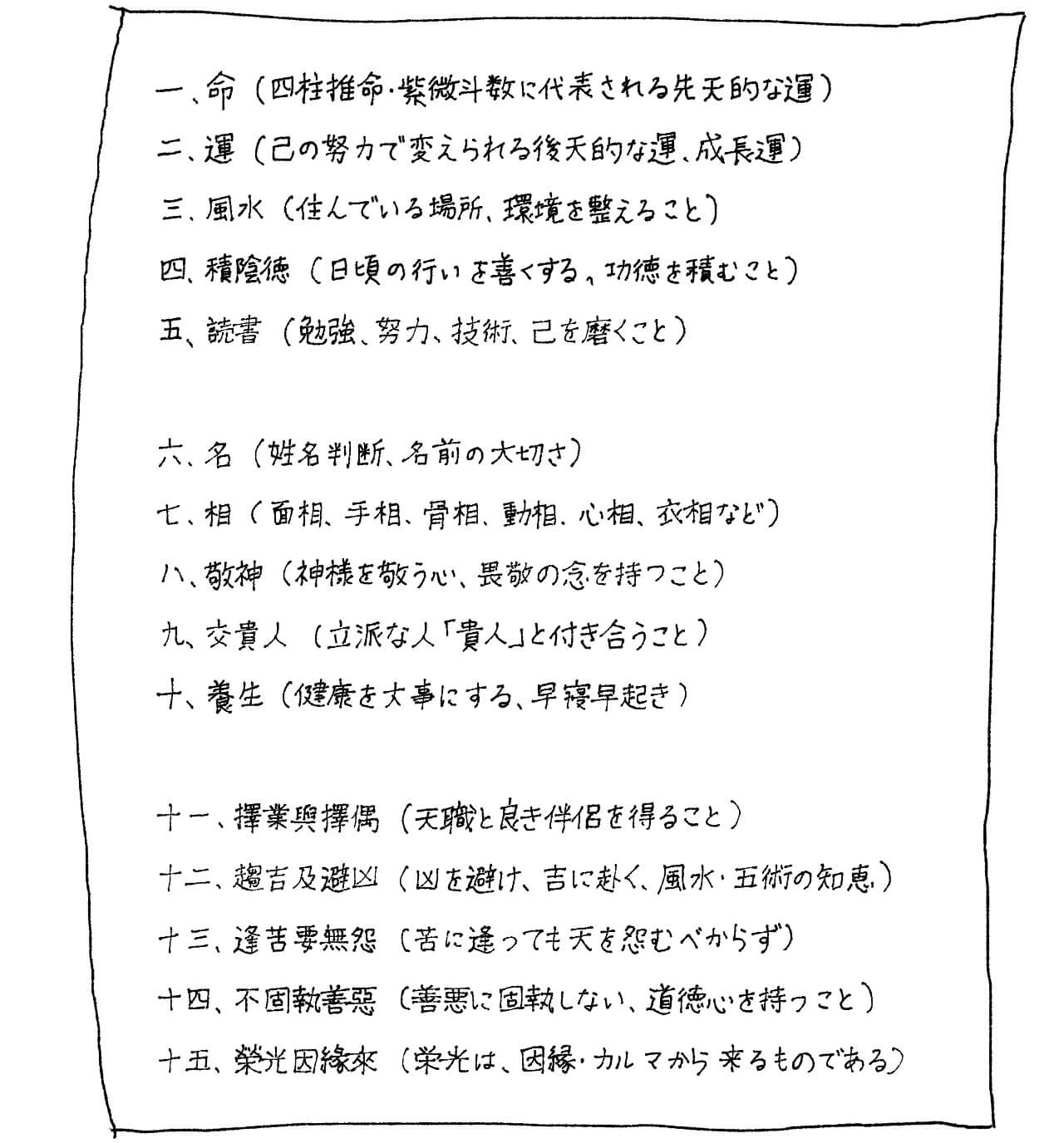 中国に伝わる15の教え