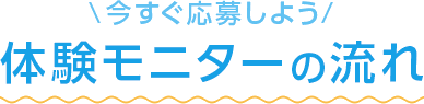 モニター応募の流れ